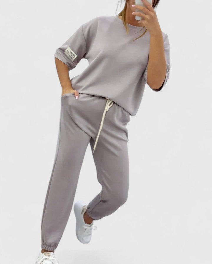 Melody™ - Lässiges Damen-Set mit einfarbigem Oberteil und Hose
