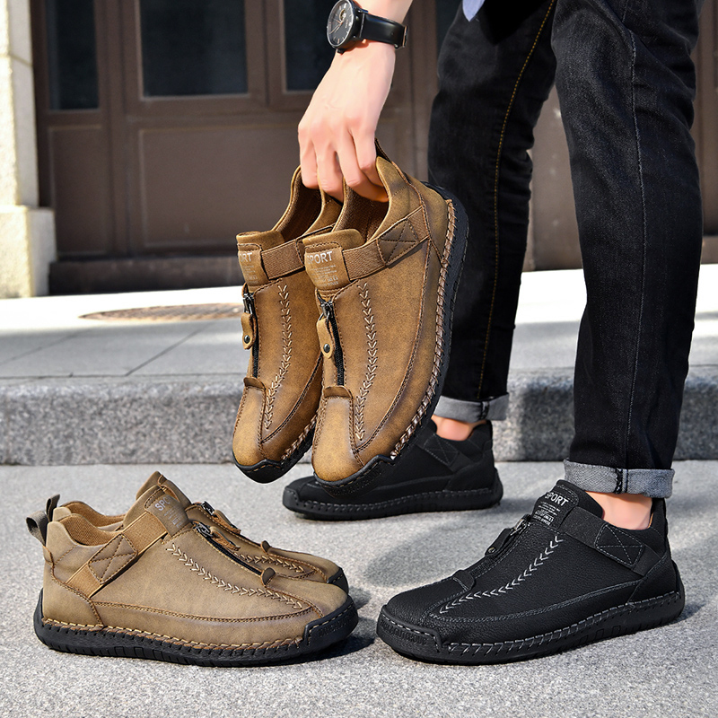 ⏰Zeitlich begrenzter Sale 70 % Rabatt – Premium-Leder-Slipper für Herren – Das ideale Geschenk für Vater, Ehemann oder Freund | Breite Zehenkappe, Fußgewölbeunterstützung, wasserdicht, druckentlastend, rutschfest