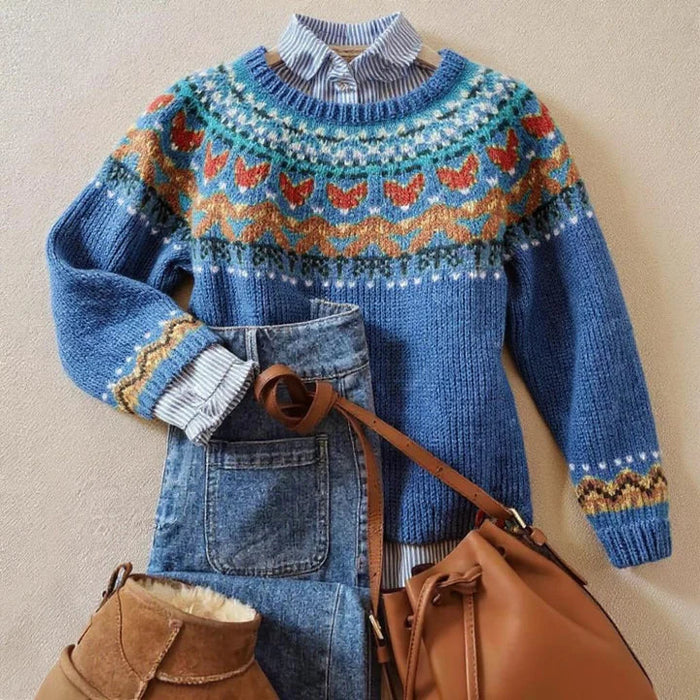 Arvy™ - Eleganter Vintage-Strickpullover