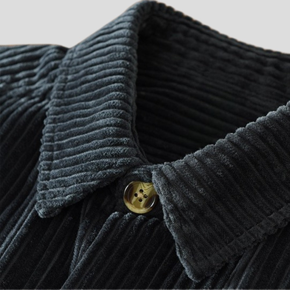CHEMI | Grayson Cord-Satinhemd