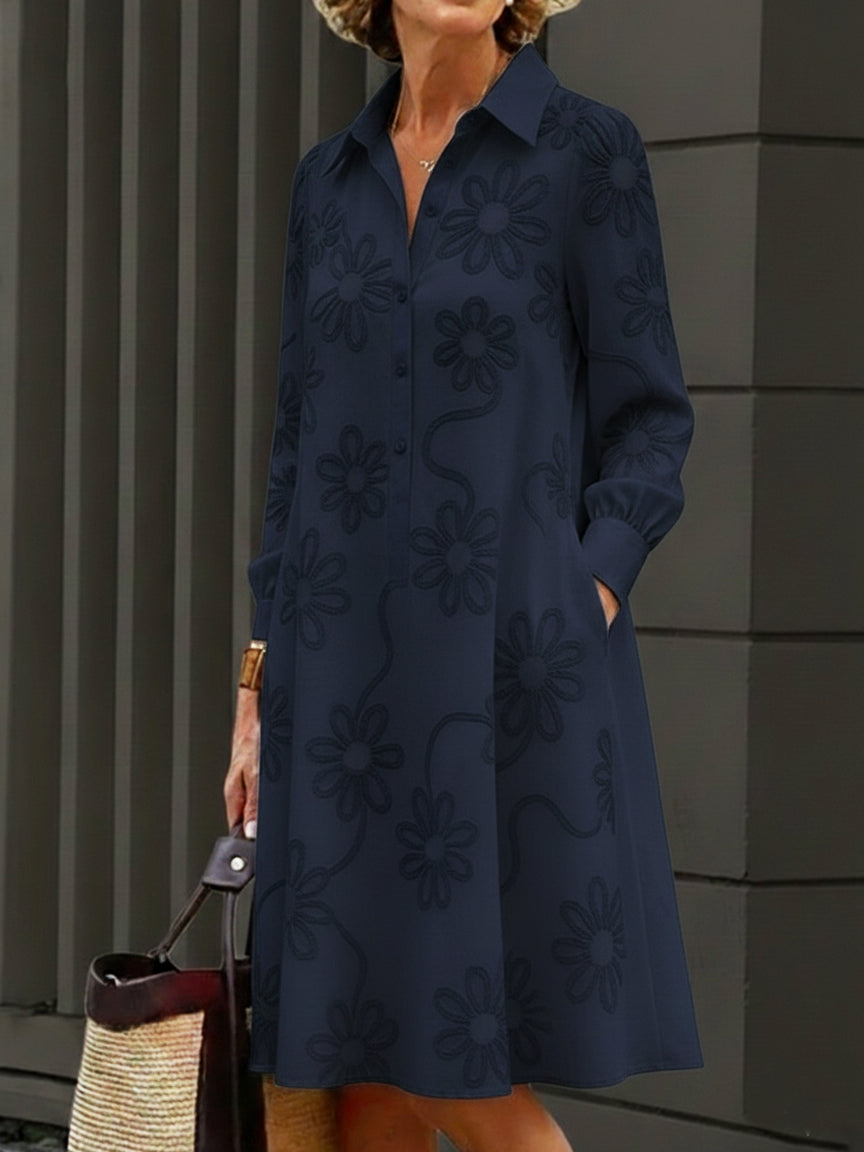 Sirelin - Soft-Touch Midi Shirt Dress