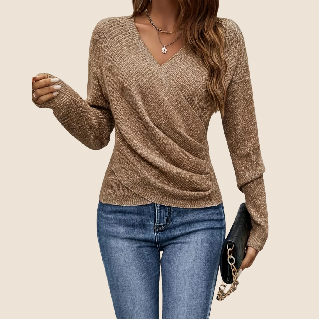 Anette™ -  Luxuriöses Oberteil mit V-Ausschnitt