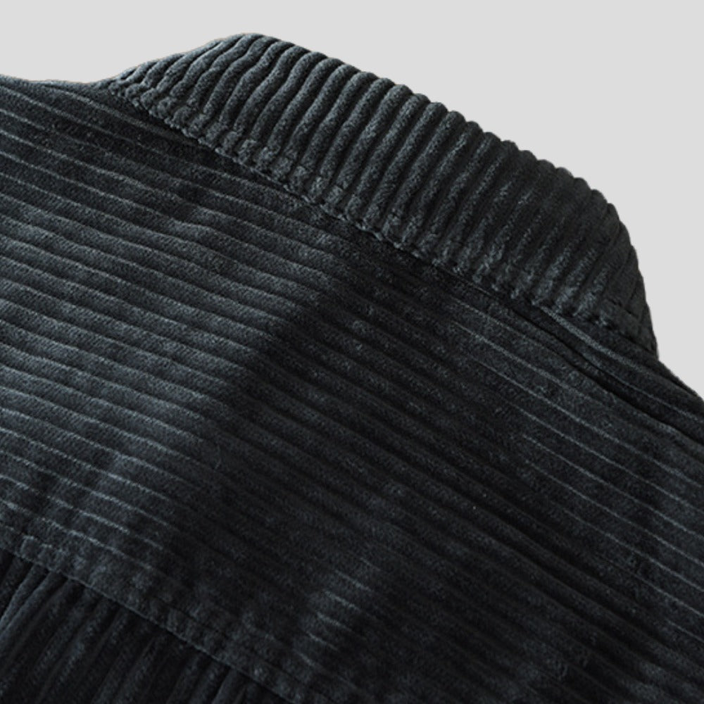 CHEMI | Grayson Cord-Satinhemd
