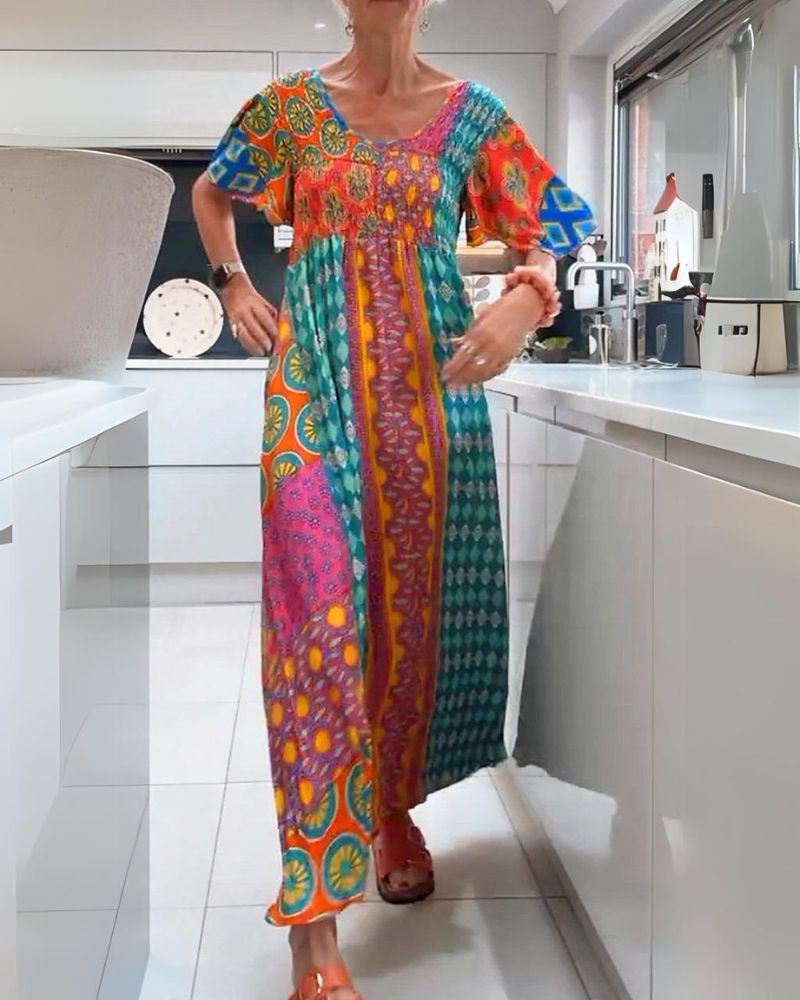 Ash™ - Buntes Bohemian-Kleid