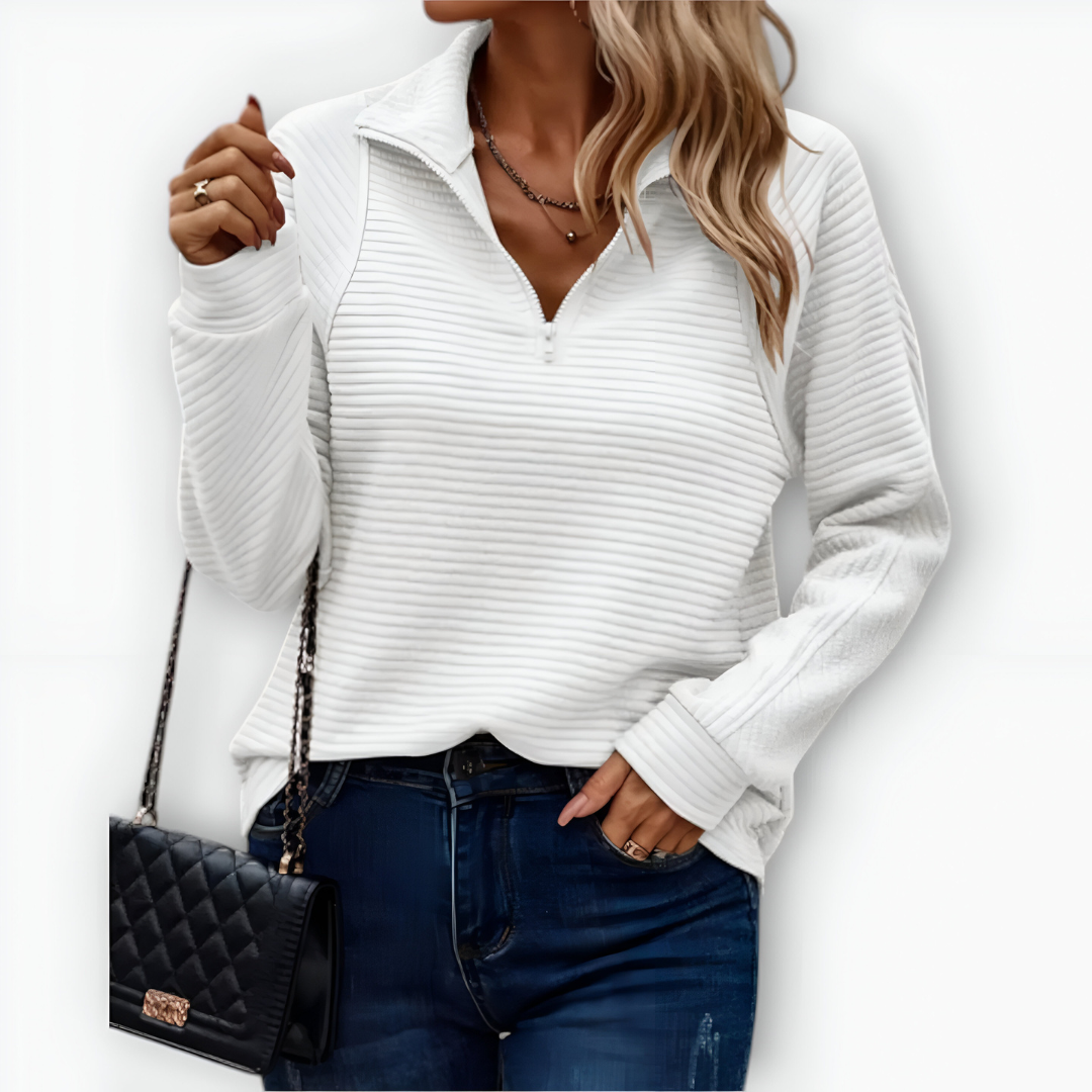 Camila | Pullover mit Halbreißverschluss