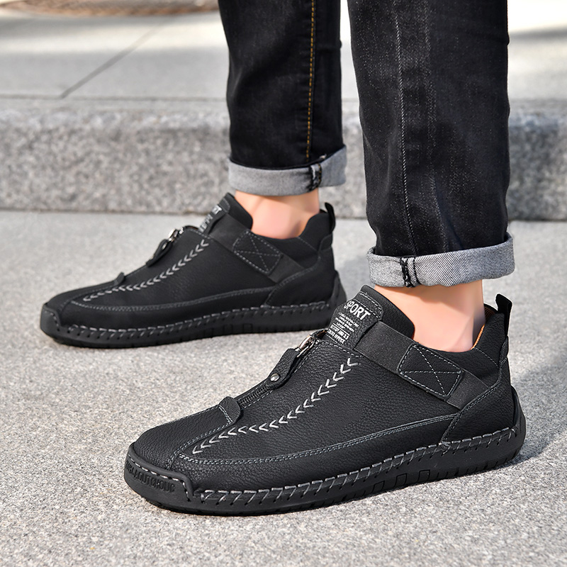 ⏰Zeitlich begrenzter Sale 70 % Rabatt – Premium-Leder-Slipper für Herren – Das ideale Geschenk für Vater, Ehemann oder Freund | Breite Zehenkappe, Fußgewölbeunterstützung, wasserdicht, druckentlastend, rutschfest