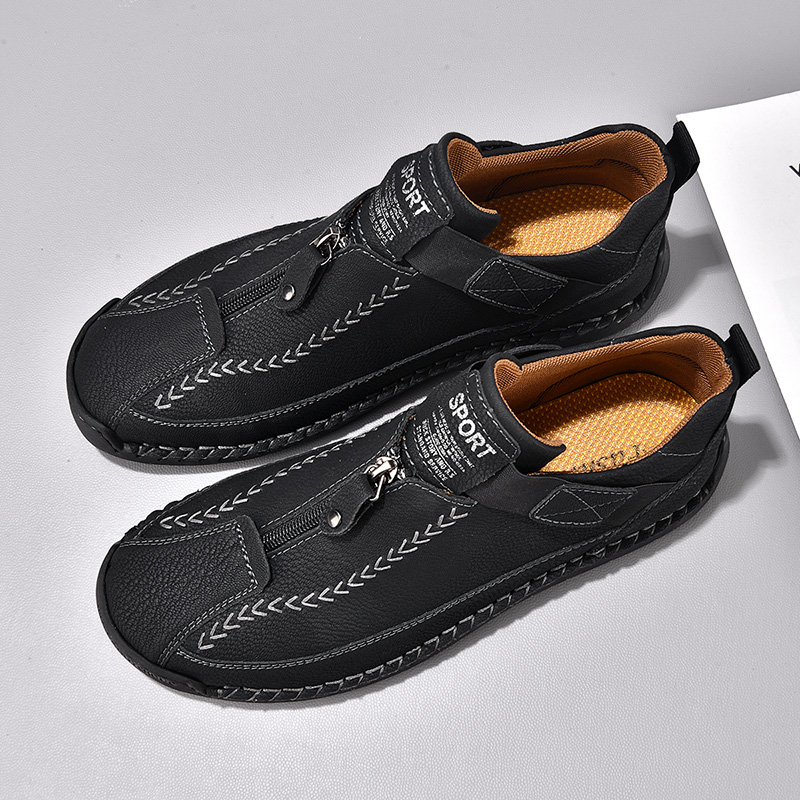 ⏰Zeitlich begrenzter Sale 70 % Rabatt – Premium-Leder-Slipper für Herren – Das ideale Geschenk für Vater, Ehemann oder Freund | Breite Zehenkappe, Fußgewölbeunterstützung, wasserdicht, druckentlastend, rutschfest