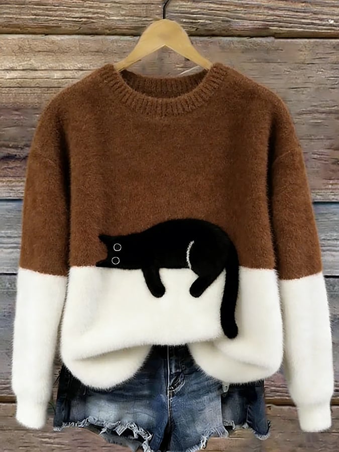 Klaisey™ - Damen-Sweatshirt mit Katzenmotiv