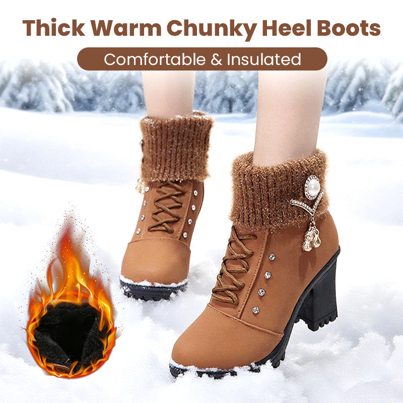 Crissa™ – Damenstiefel mit Dicken Absätzen