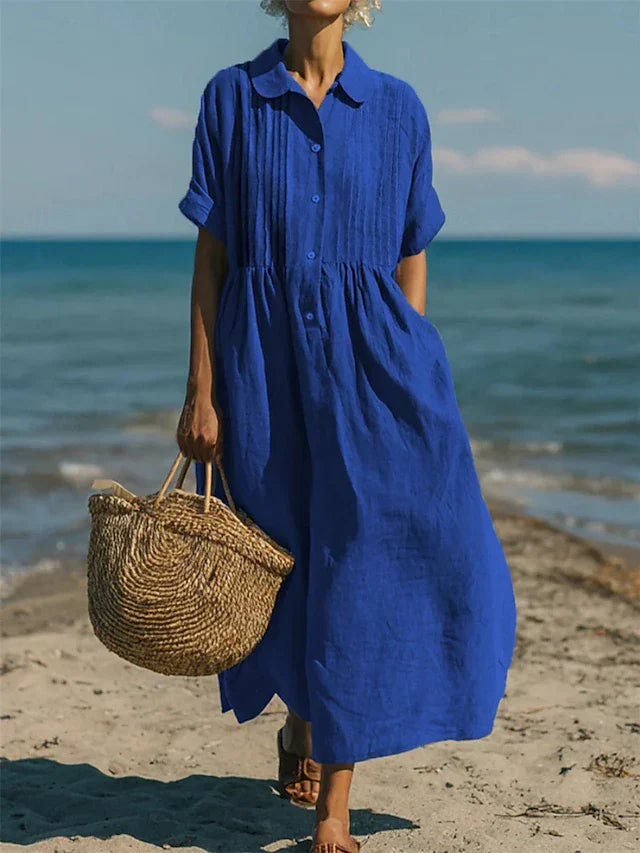 Alorie™ – Baumwollkleid mit Knöpfen