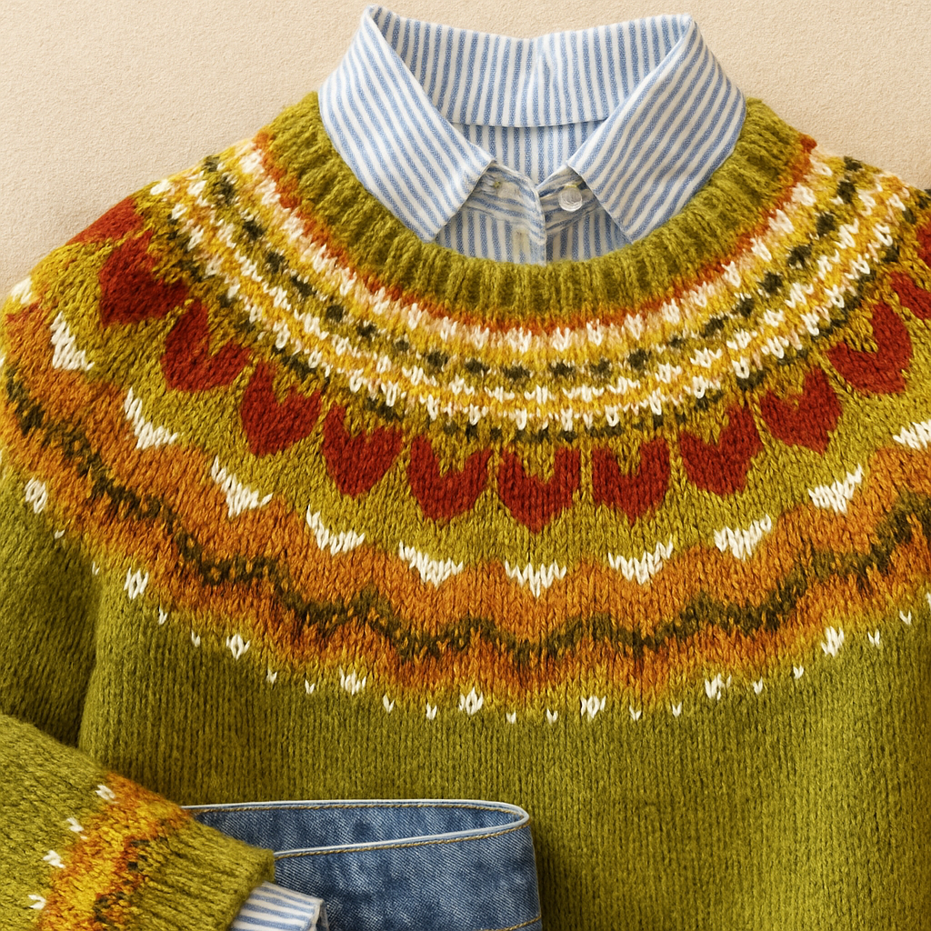 Arvy™ - Eleganter Vintage-Strickpullover