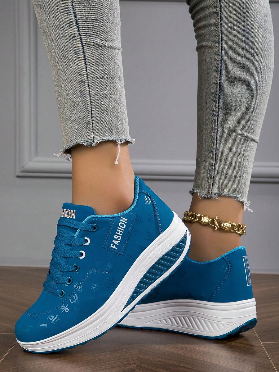 Heiperlye™ Damen Freizeitschuhe Herbst/Winter – Atmungsaktive Plateausneaker mit Keilabsatz & Schnürung
