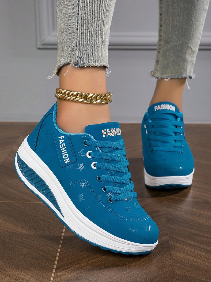 Heiperlye™ Damen Freizeitschuhe Herbst/Winter – Atmungsaktive Plateausneaker mit Keilabsatz & Schnürung