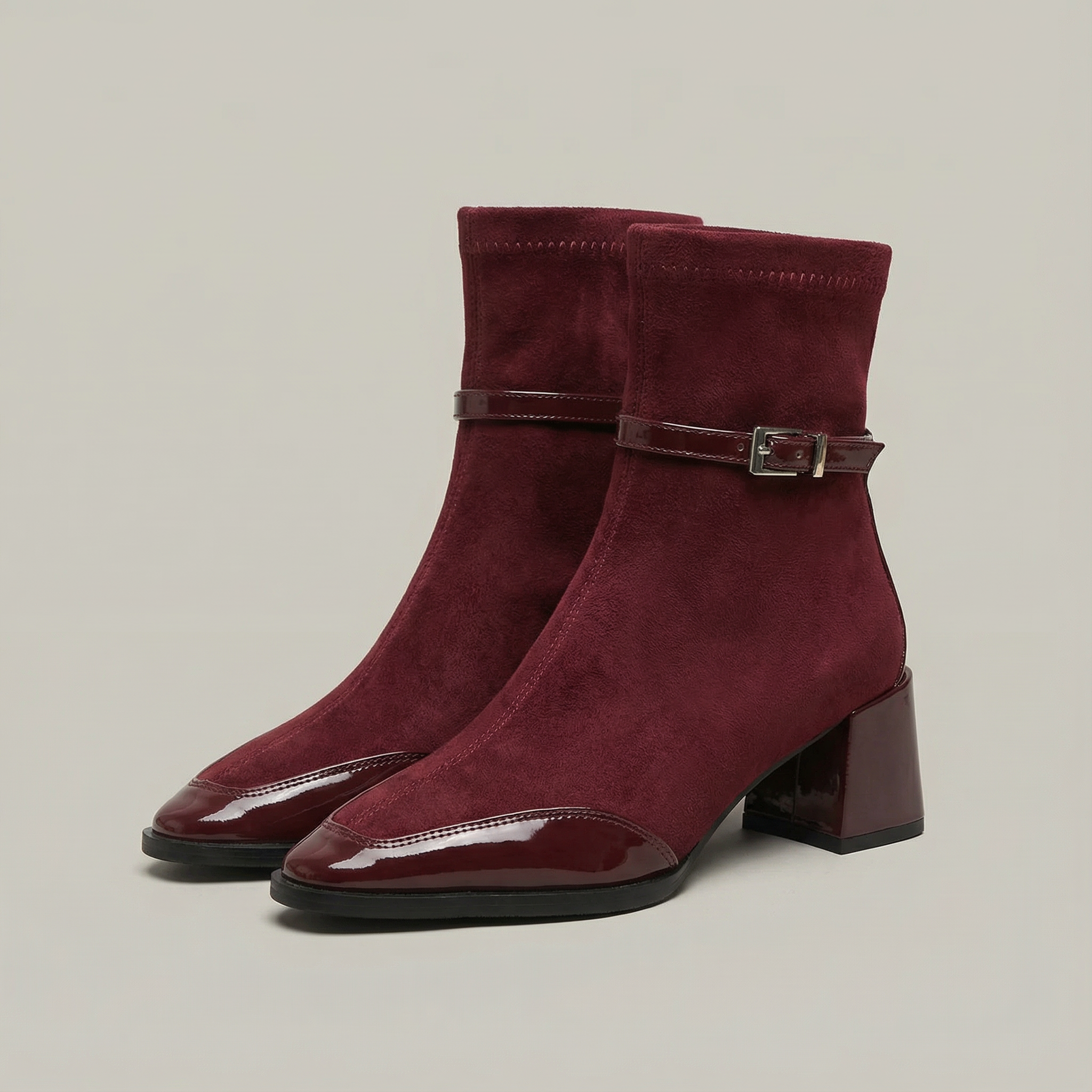 Lenie™ - Elegante Stiefeletten mit mittlerem Absatz aus Öko-Wildleder