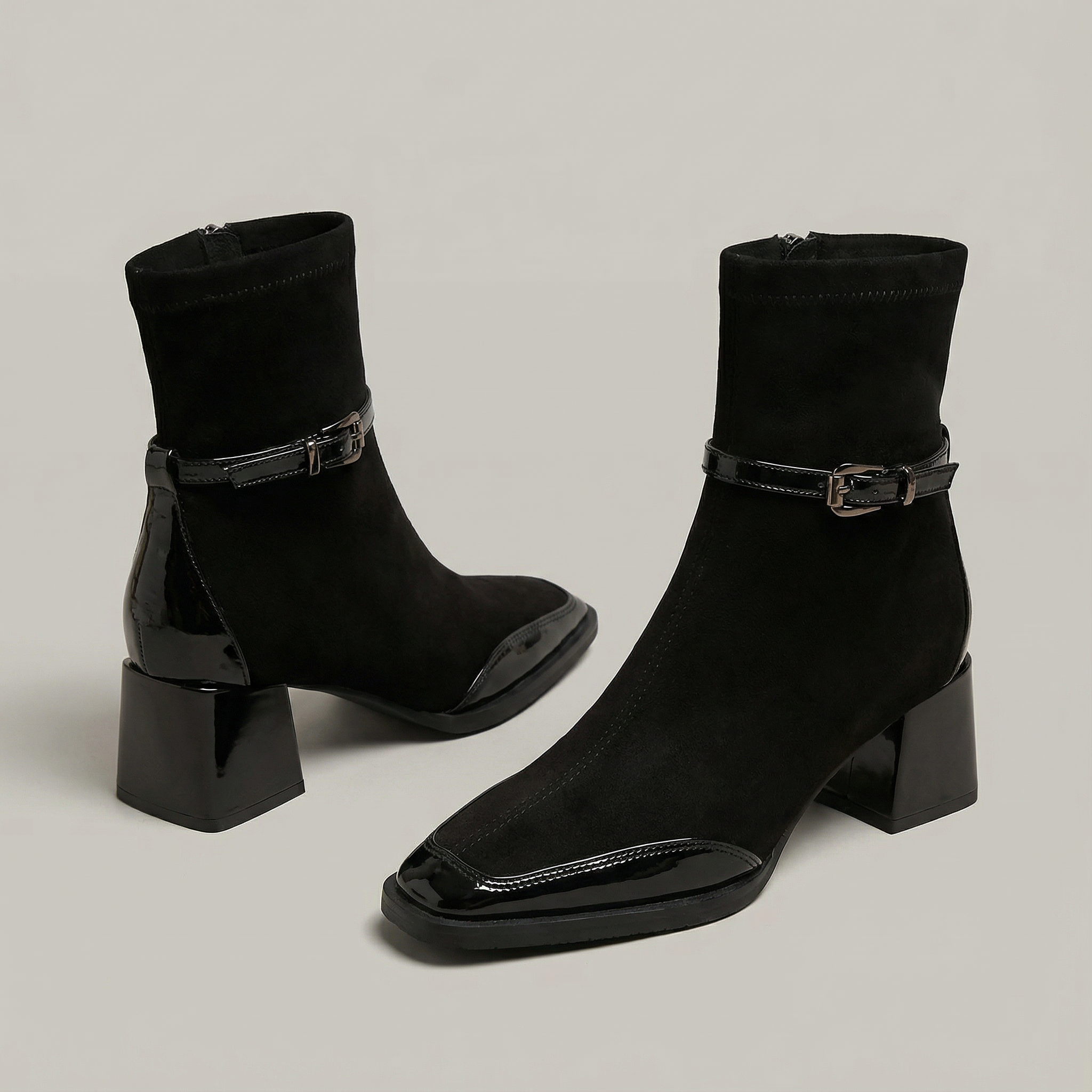 Lenie™ - Elegante Stiefeletten mit mittlerem Absatz aus Öko-Wildleder