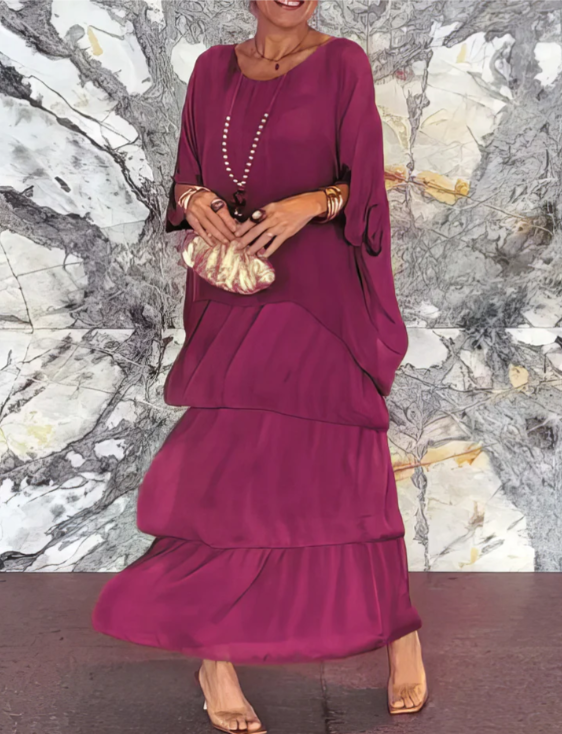 Shina™ - Elegantes Fließendes Maxikleid
