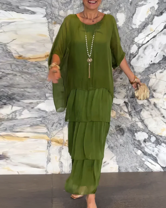 Shina™ - Elegantes Fließendes Maxikleid