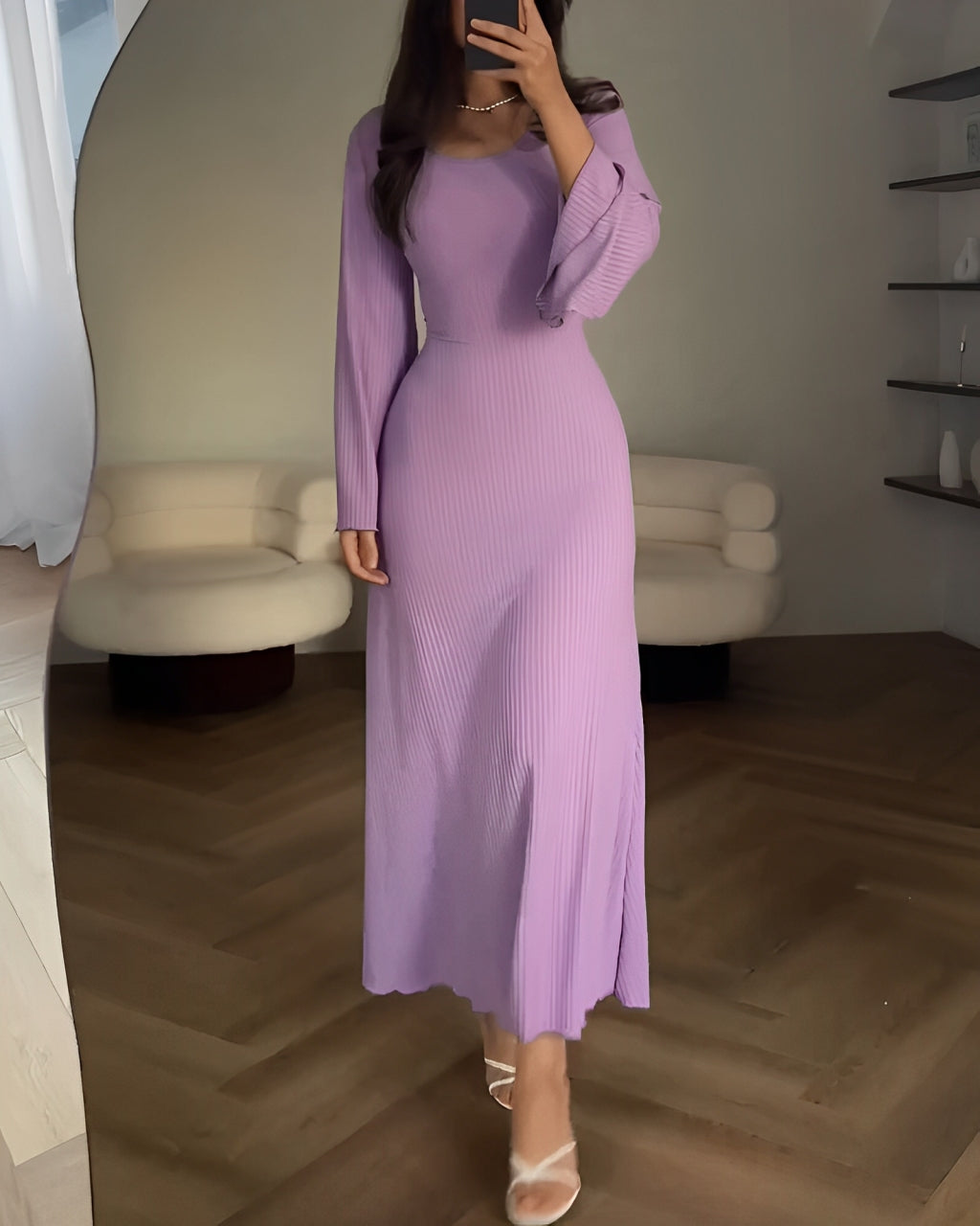 GABY | Elegant strikket maxikjole