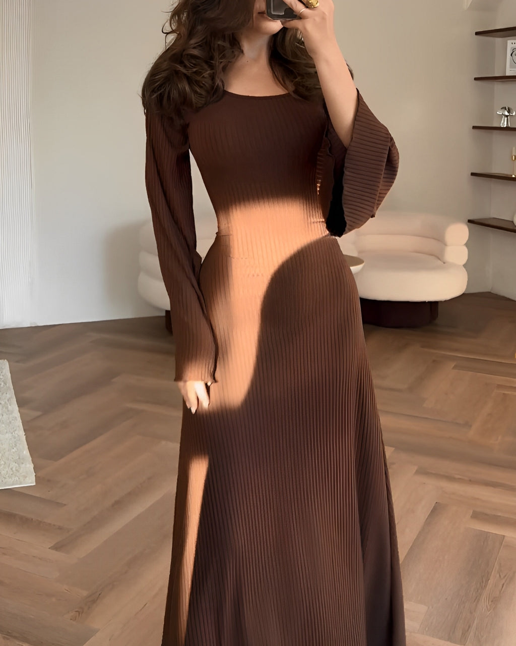 GABY | Elegant strikket maxikjole