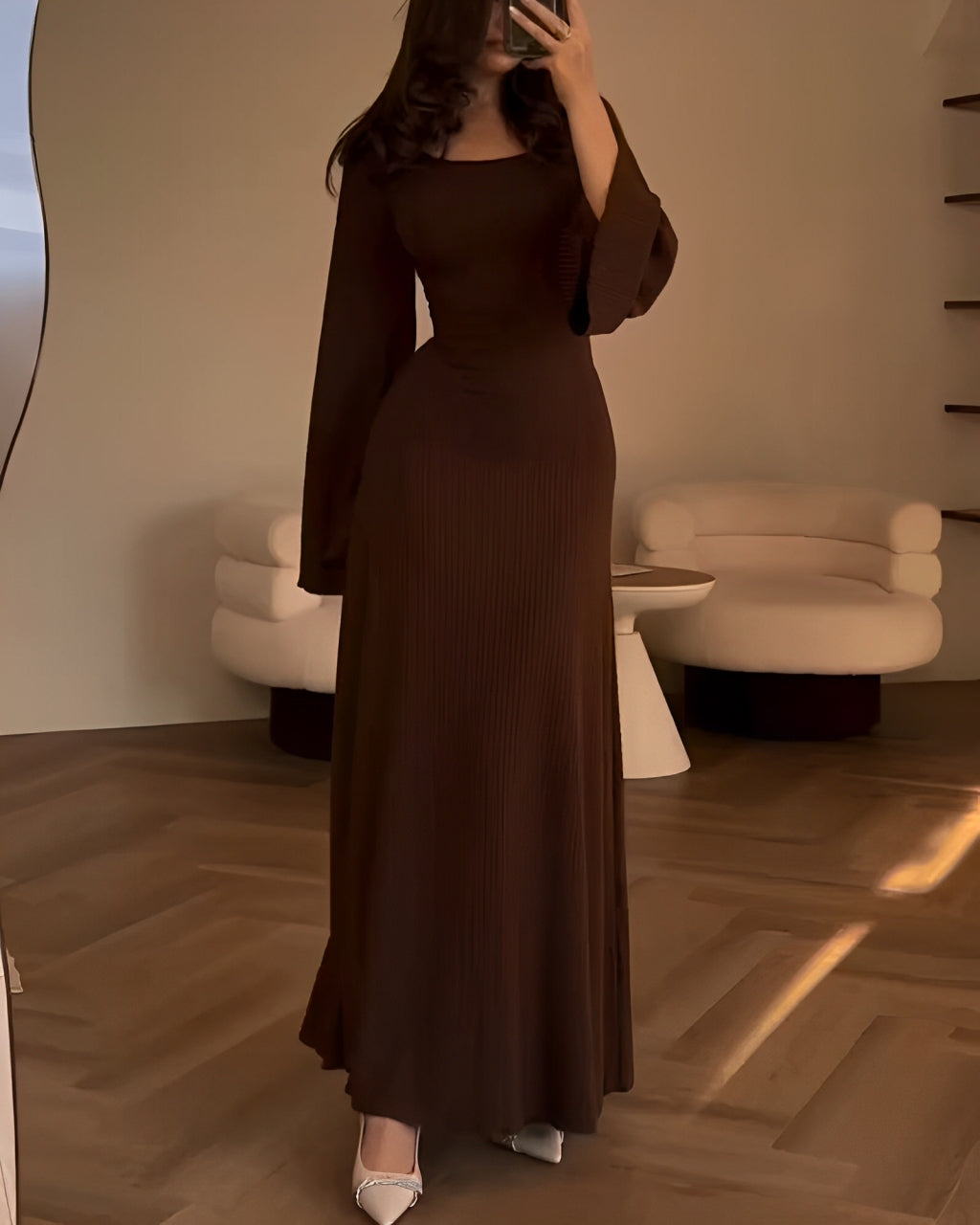 GABY | Elegant strikket maxikjole