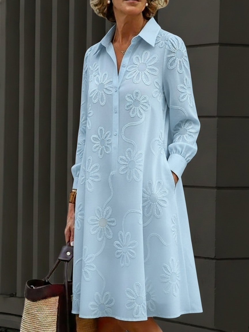 Sirelin - Soft-Touch Midi Shirt Dress