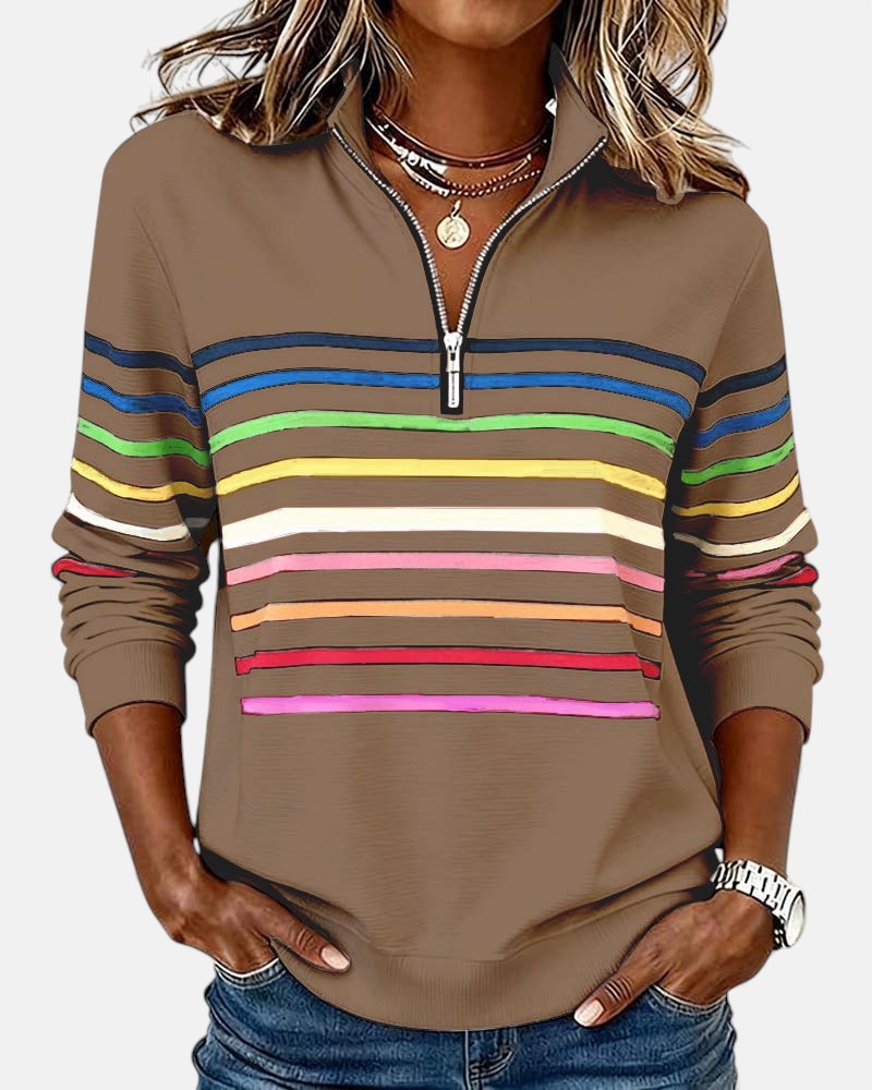 Trina-mae™ – Bequeme Striped Sweater