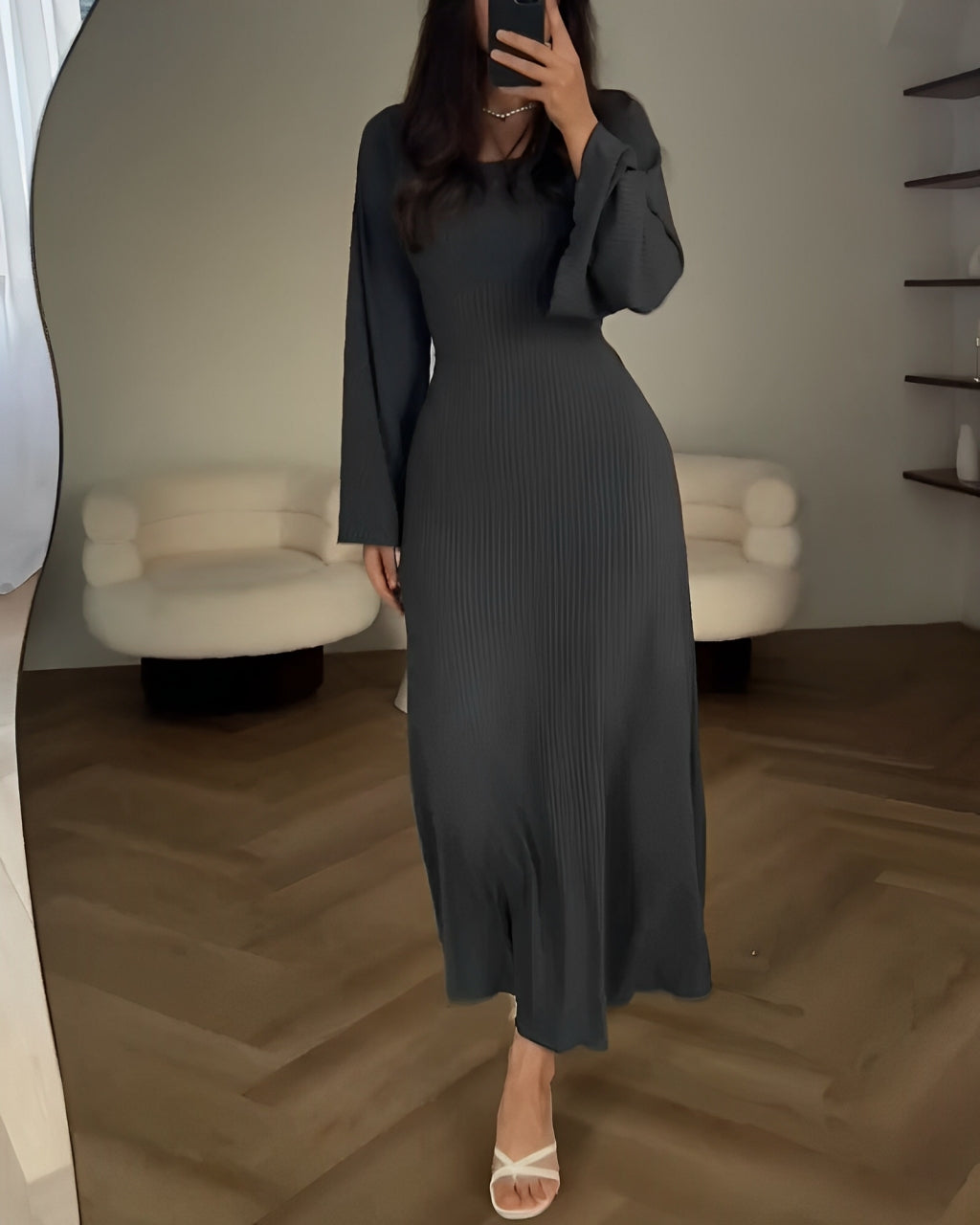 GABY | Elegant strikket maxikjole