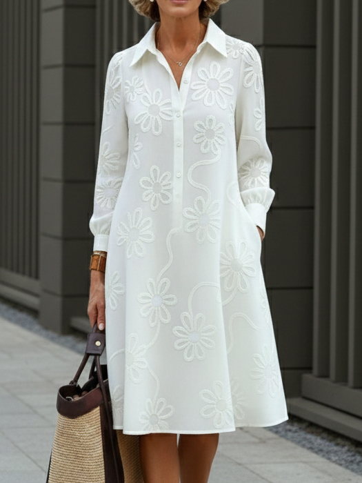 Sirelin - Soft-Touch Midi Shirt Dress