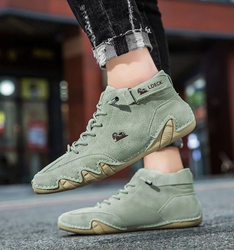 Unisex handgefertigte Echtleder-Barfußschuhe, rutschfest & komfortabel – mit und ohne Plüschfutter
