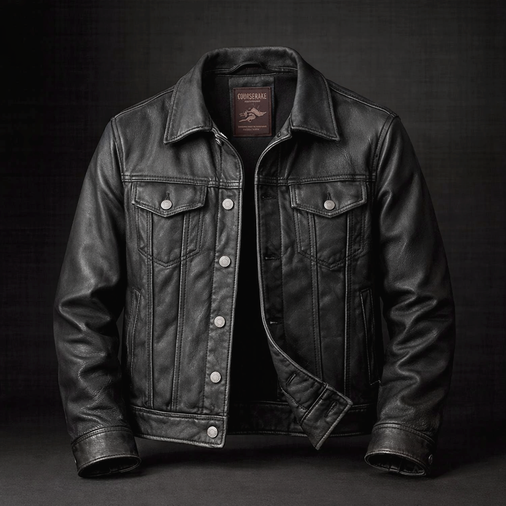 Brevika Vintage Lederjacke für Herren | Zeitloser Casual-Look für den Herbst