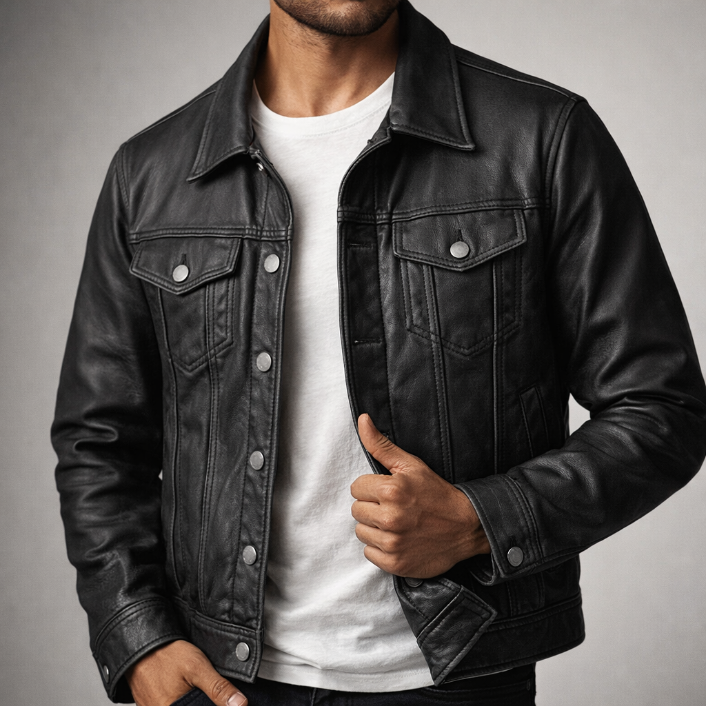 Brevika Vintage Lederjacke für Herren | Zeitloser Casual-Look für den Herbst