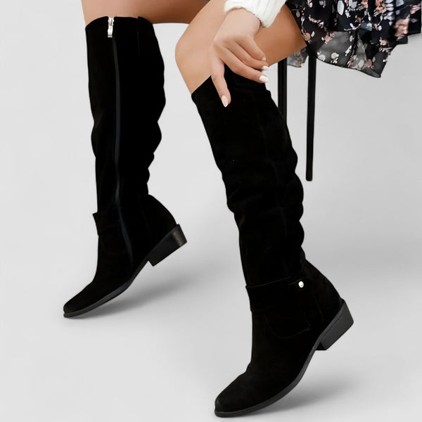 Brevika | Hohe Wildlederstiefel