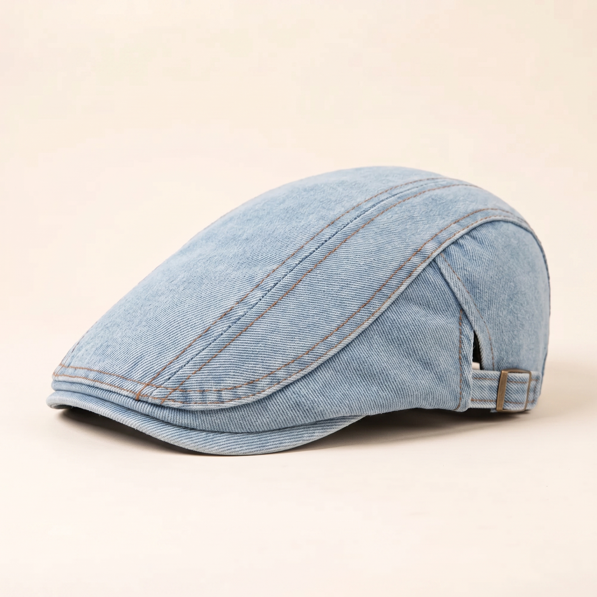 Denim-Cap mit Kontrastnähten