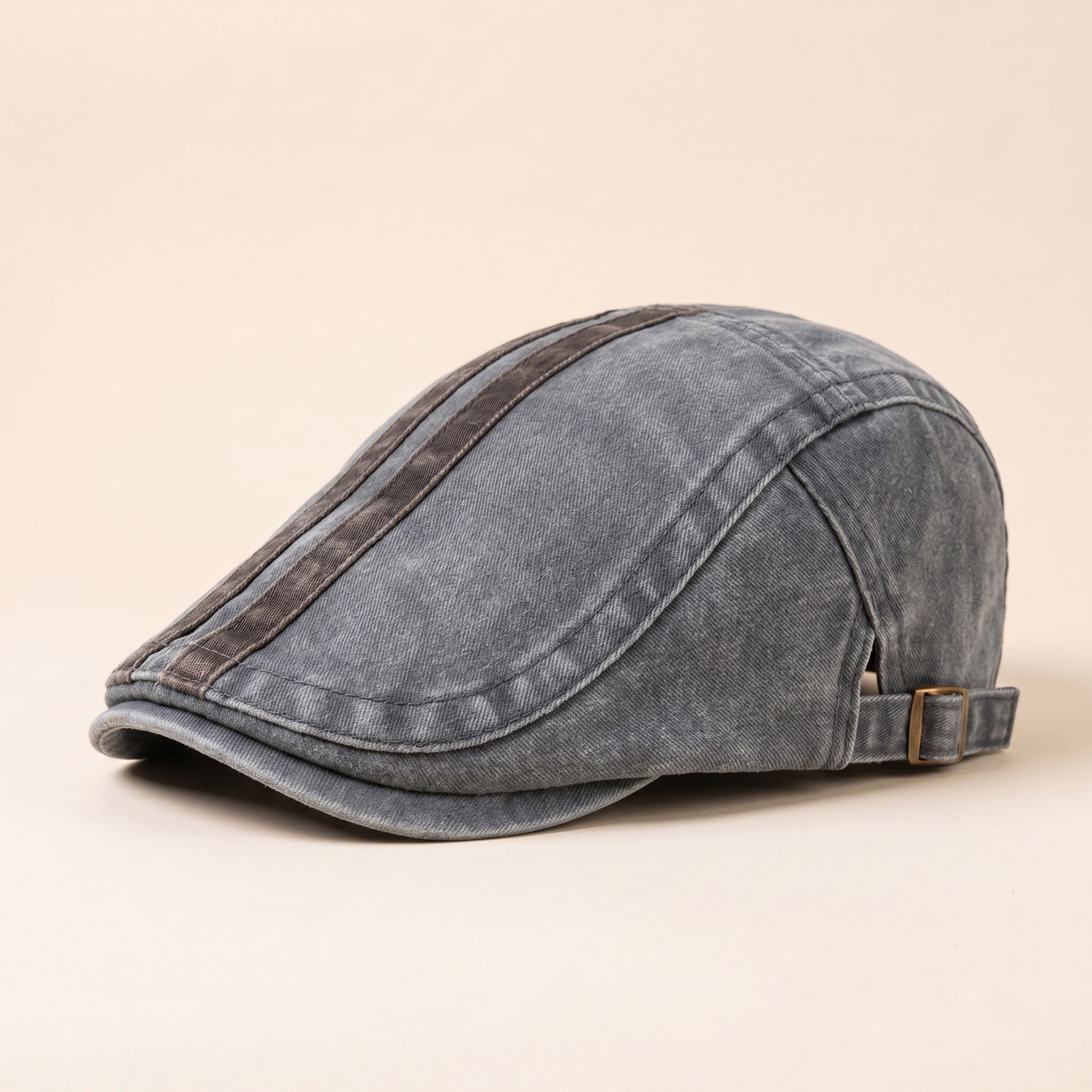 Denim-Cap mit Streifen