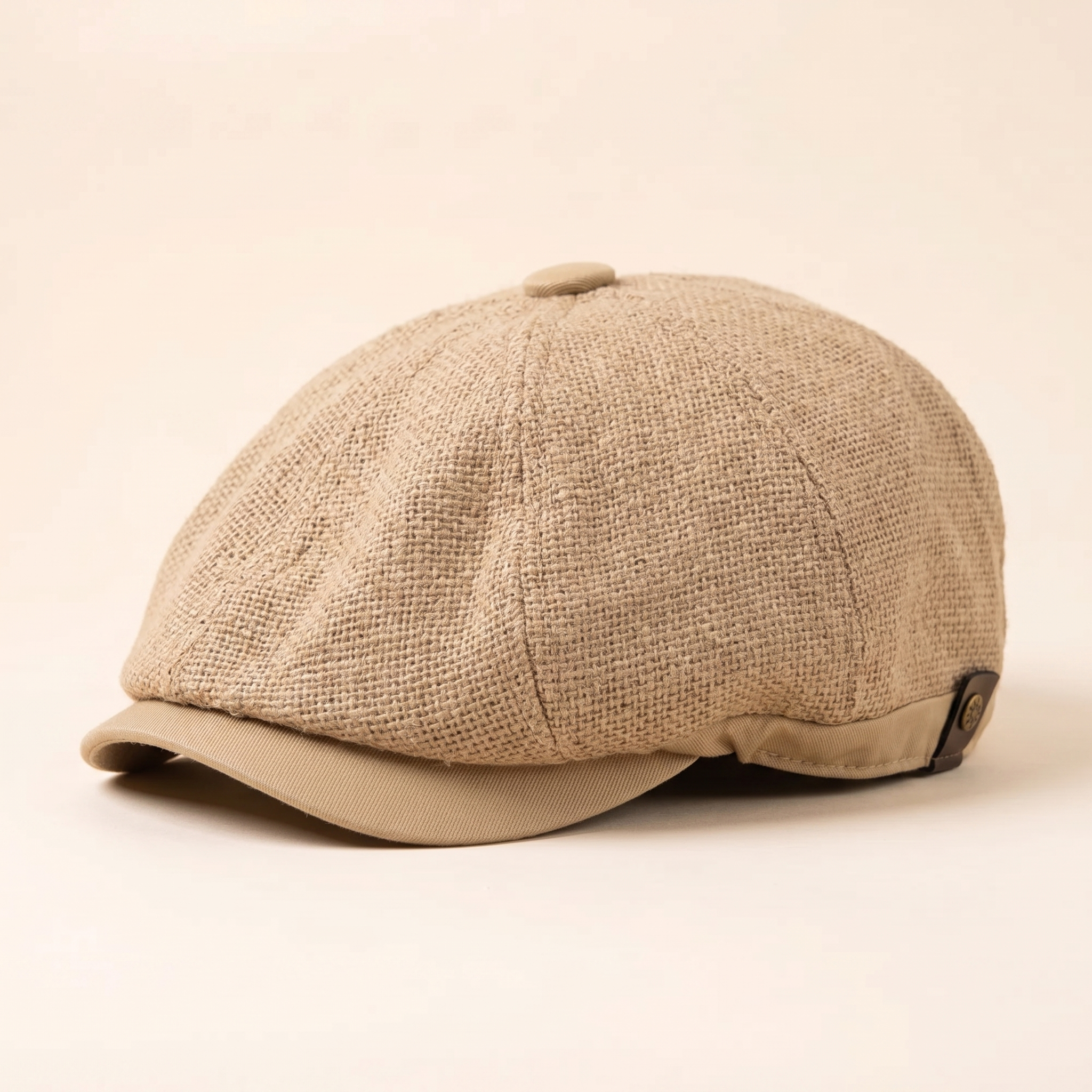 Leinen-Cap mit hoher Krone