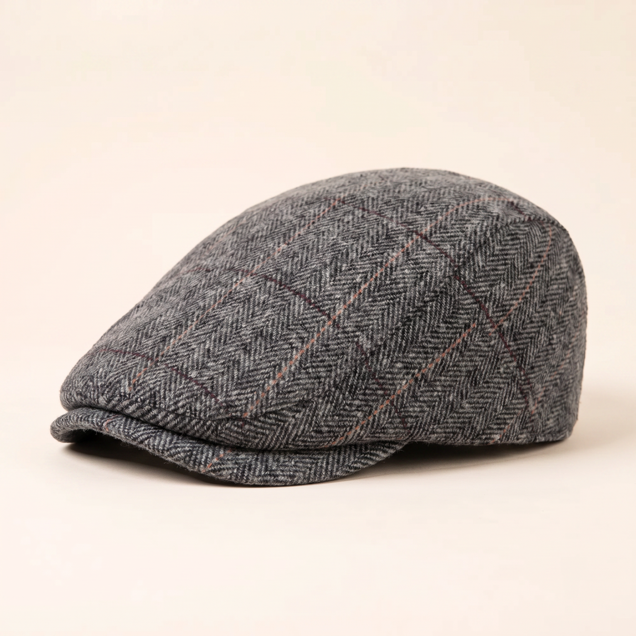 Fischgrät-Cap mit Nadelstreifen