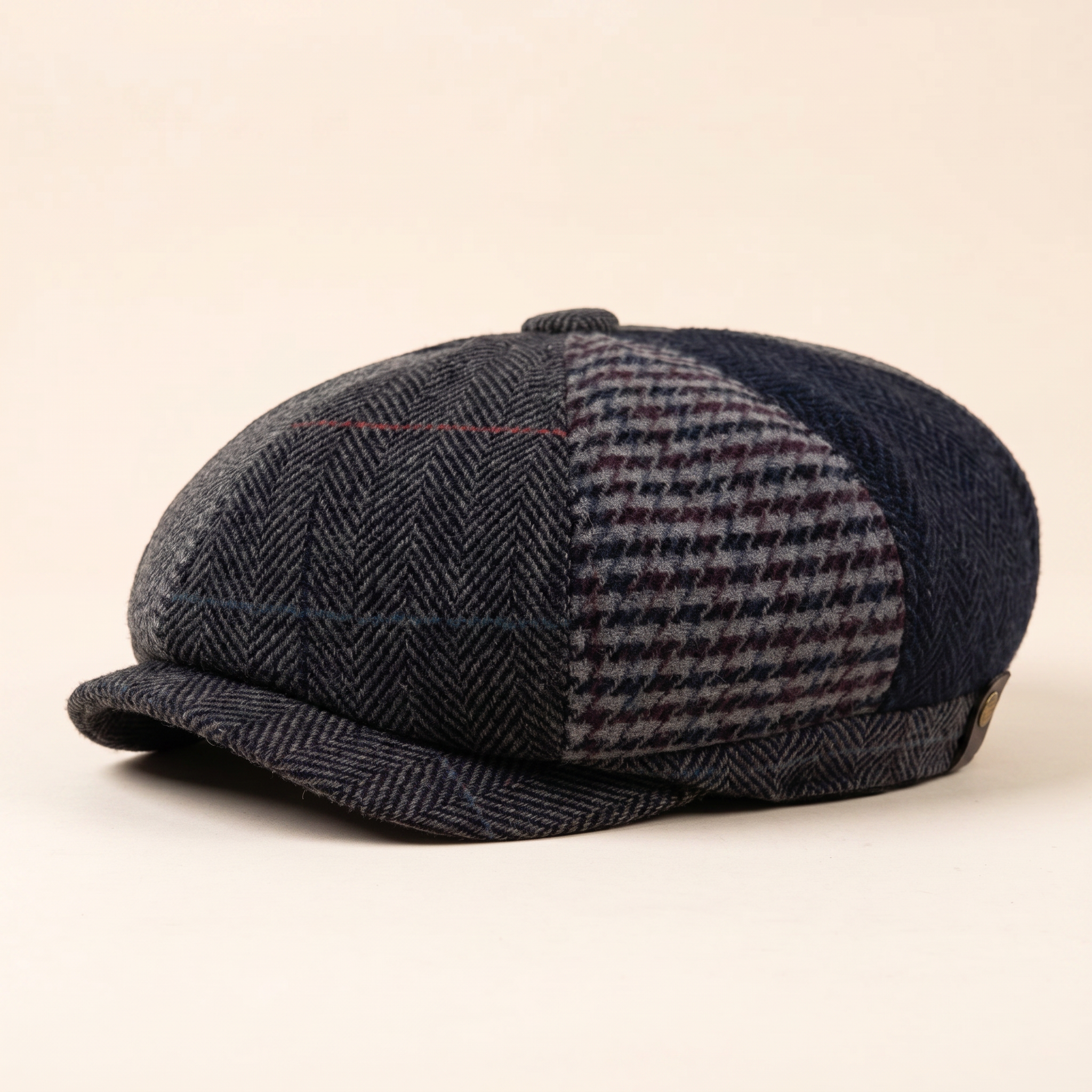 Wollcap im Patchwork-Stil