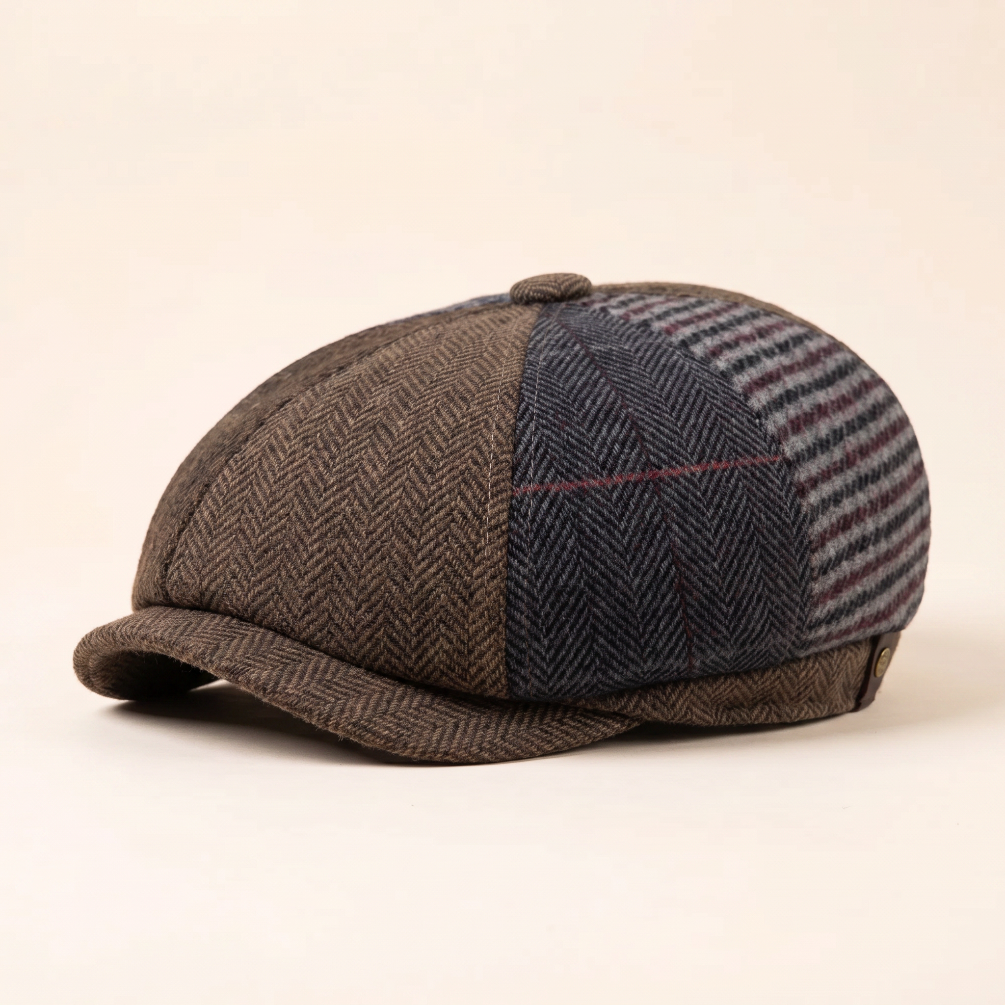 Wollcap im Patchwork-Stil
