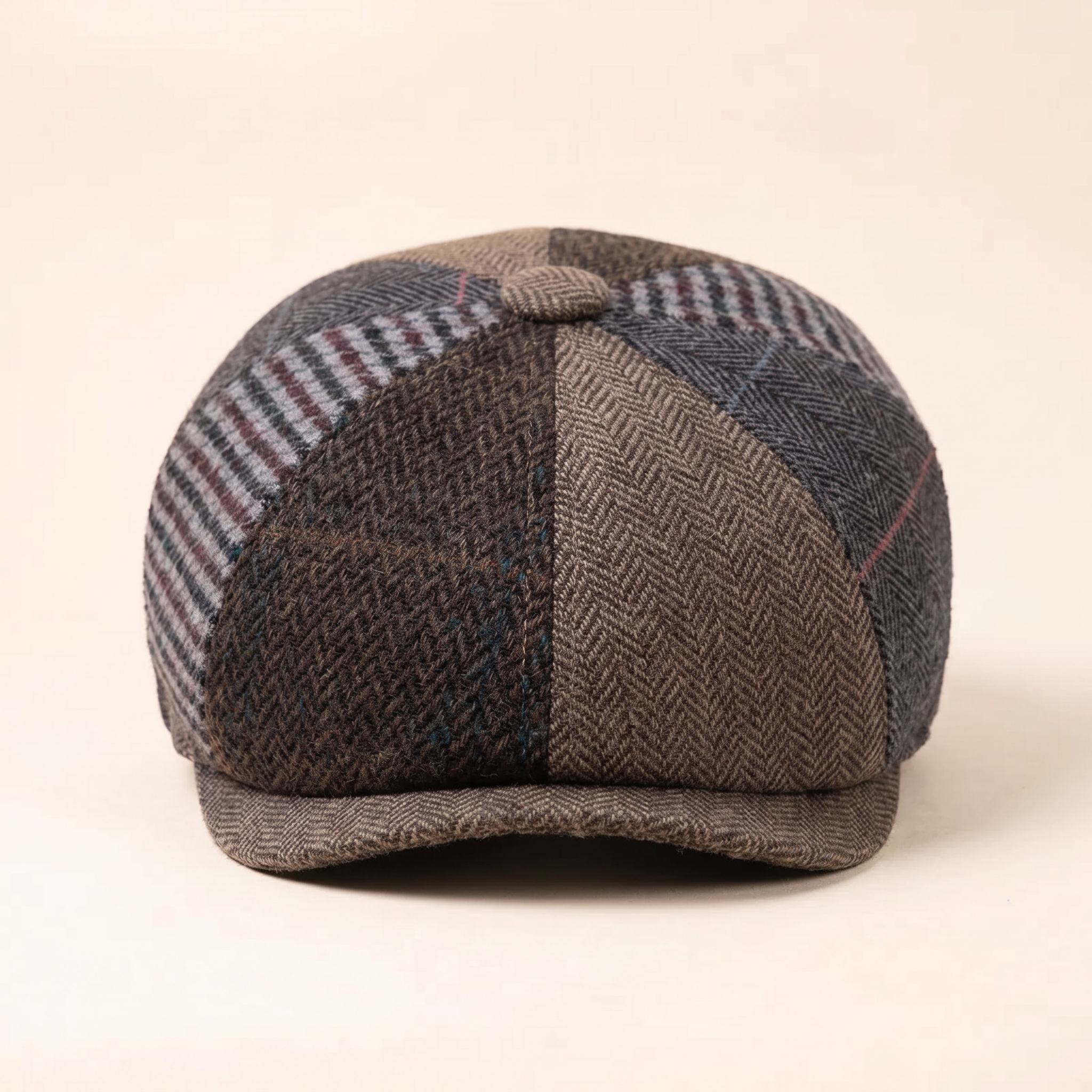 Wollcap im Patchwork-Stil