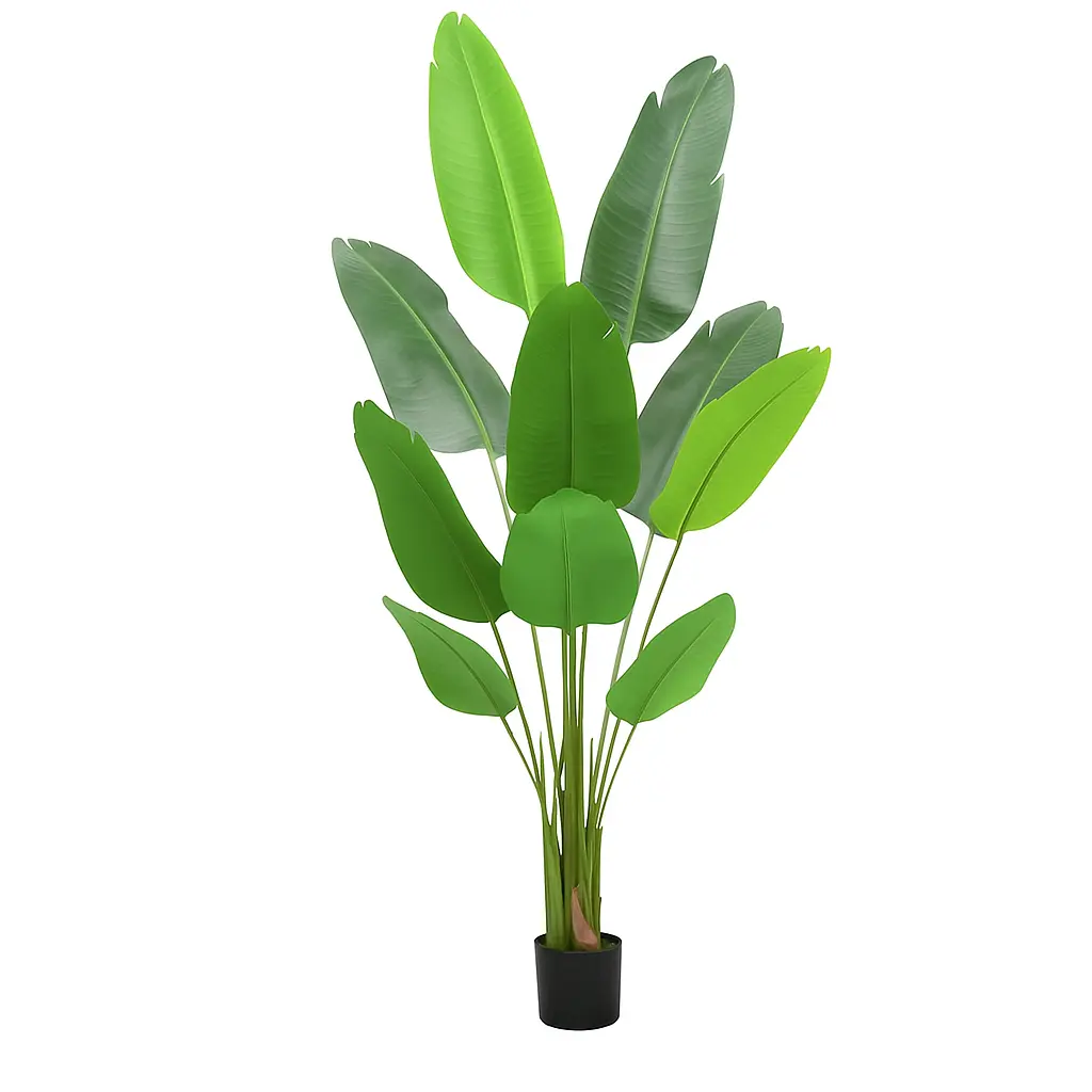 Artificial Bird of Paradise Tree in Pot, UV-Resistant PVC