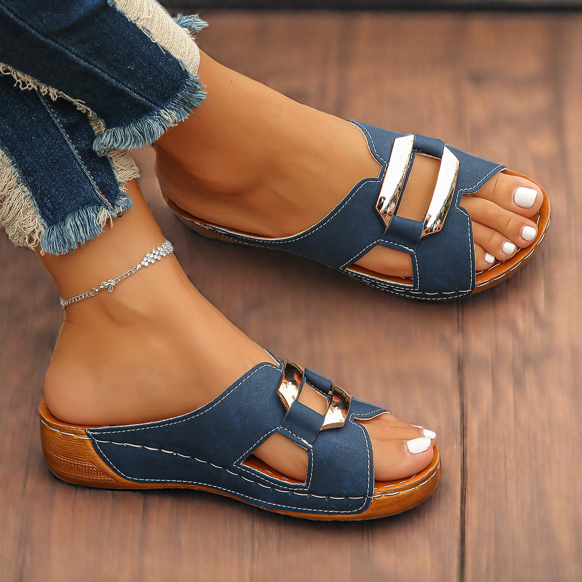 🔥Capri Buckle Slide Sandals