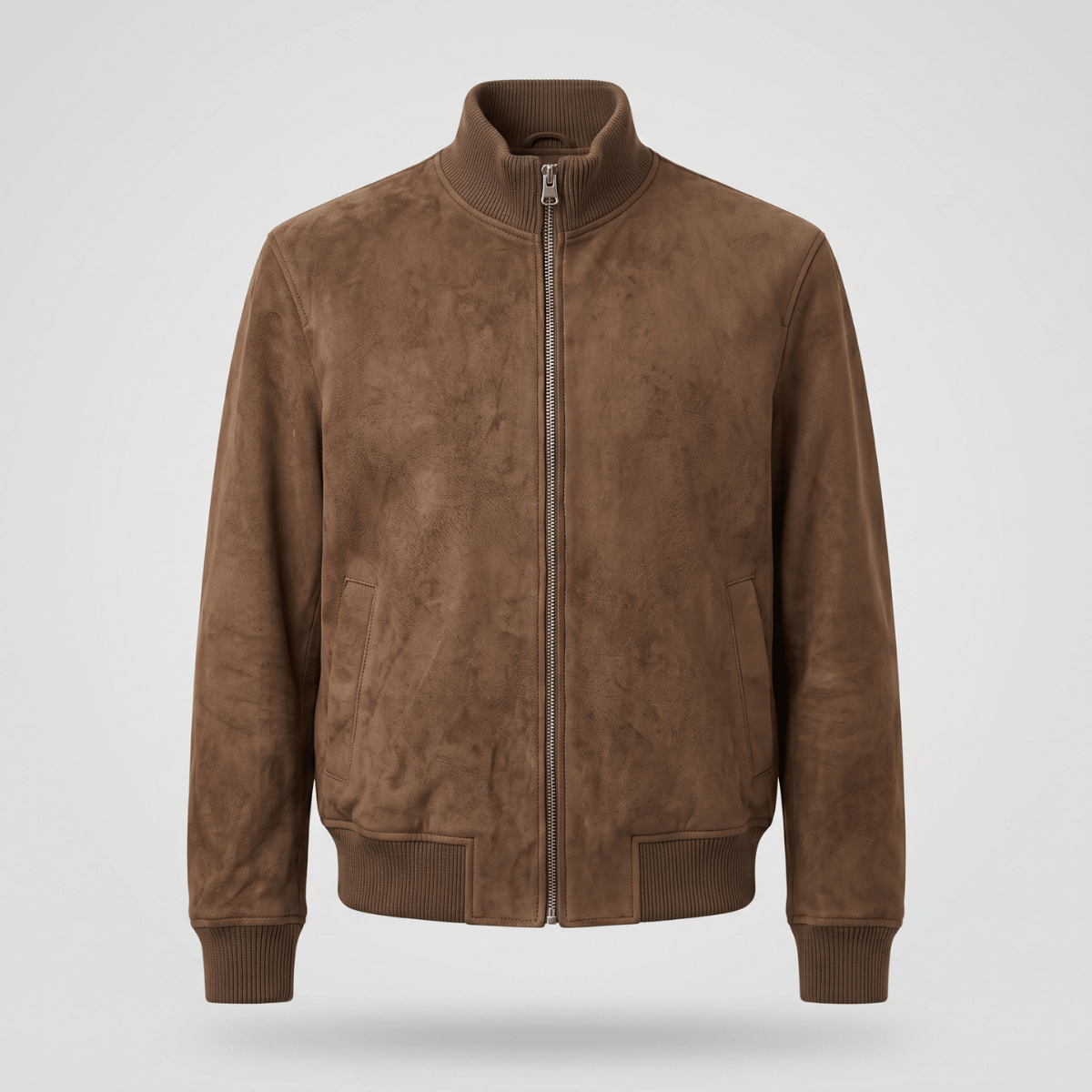 Men's Suede Jacket with Zipper