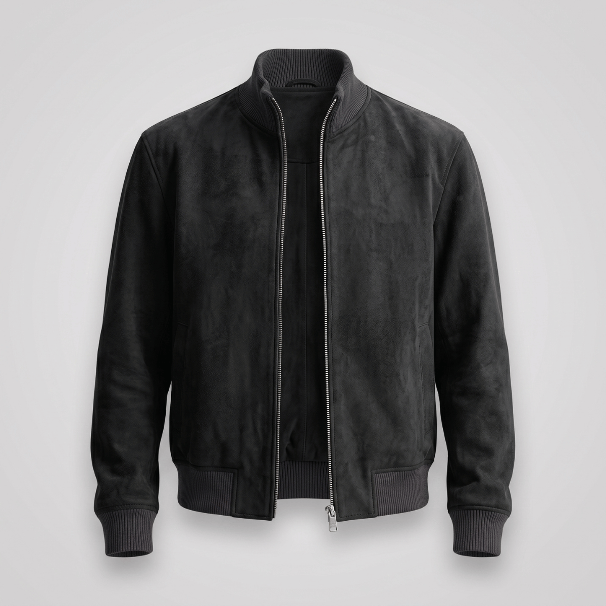 Men's Suede Jacket with Zipper
