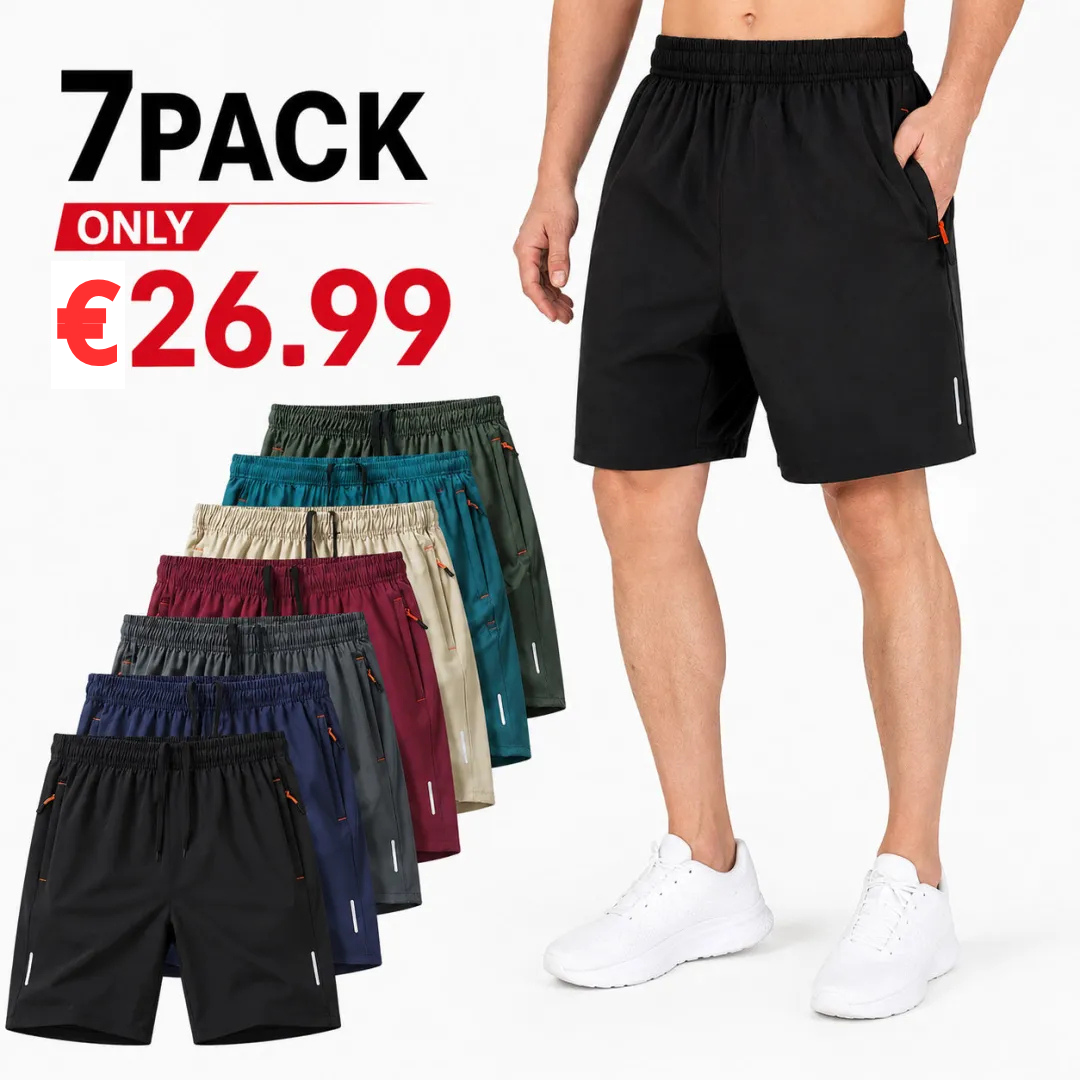 Men's Dry-Fit Gym Shorts with Zipper Pockets ⭐⭐⭐⭐⭐