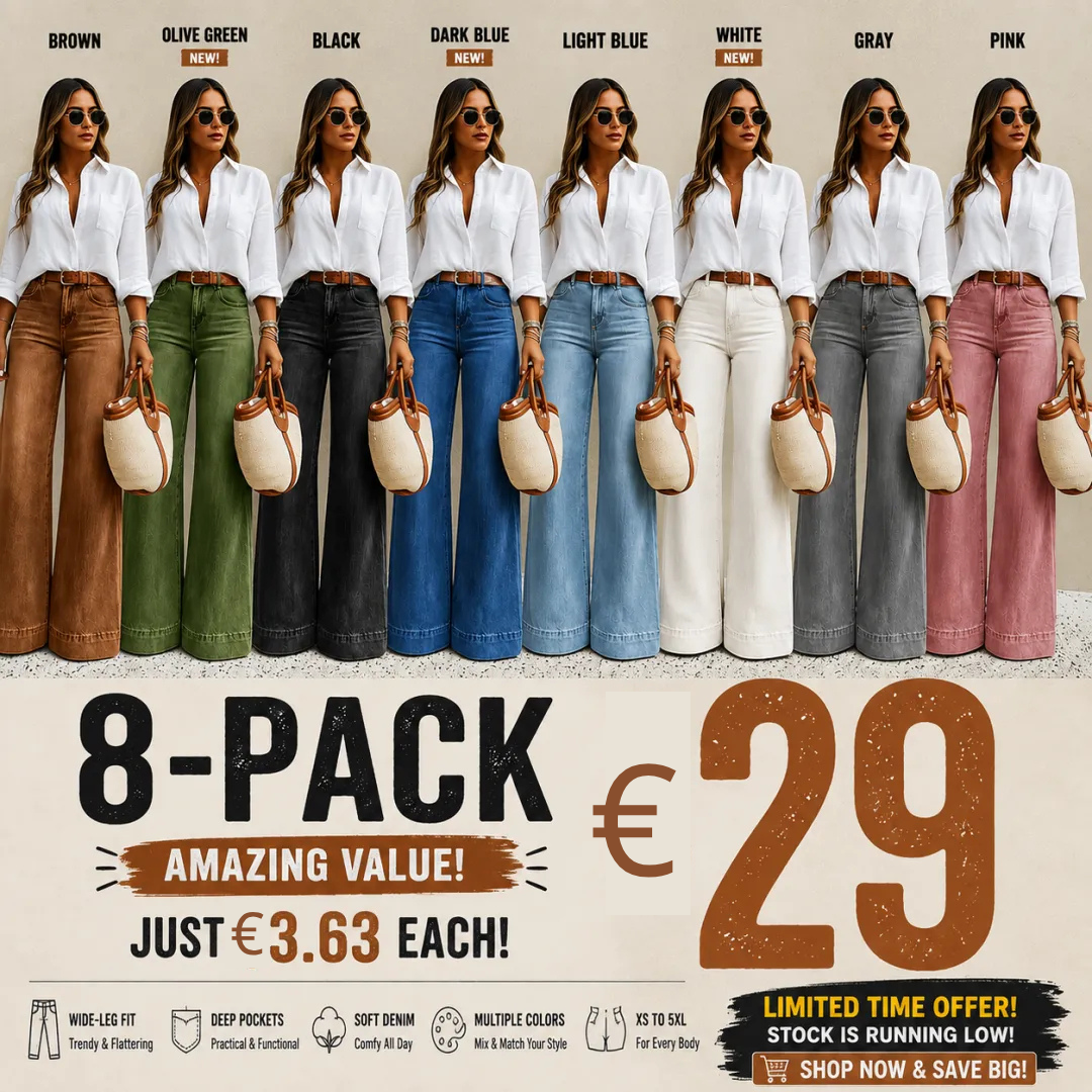 Women's Loose Fit Baggy Oversized Straight Leg Denim Jeans with Pockets