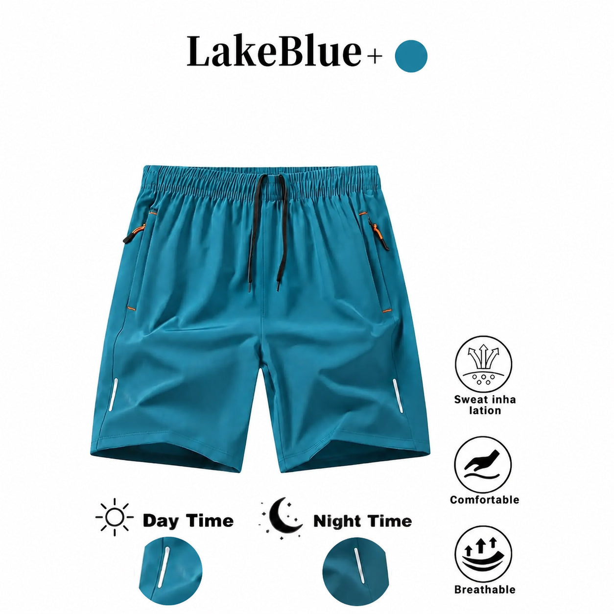 Men's Dry-Fit Gym Shorts with Zipper Pockets ⭐⭐⭐⭐⭐