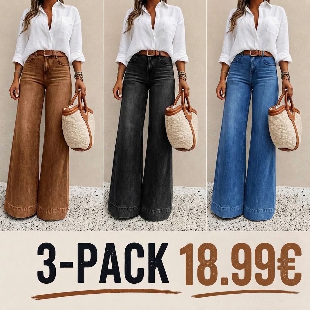 Women's Loose Fit Baggy Oversized Straight Leg Denim Jeans with Pockets