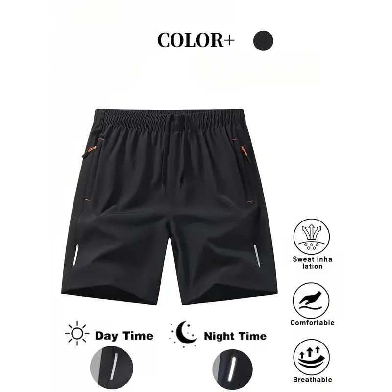 Men's Dry-Fit Gym Shorts with Zipper Pockets ⭐⭐⭐⭐⭐
