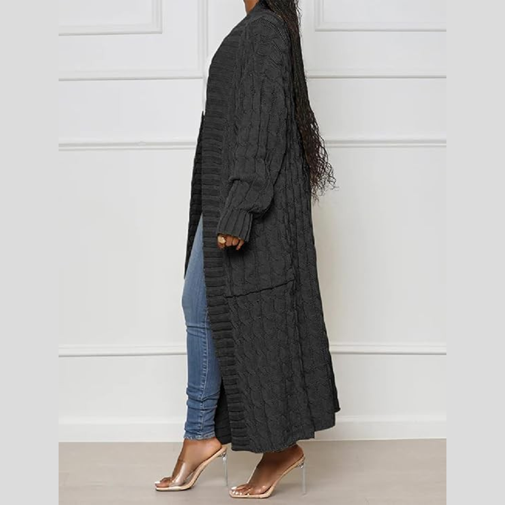 Women's Long Cardigan 2026 Oversized Coat Long Sleeve Open Cardigan Knitted Extra