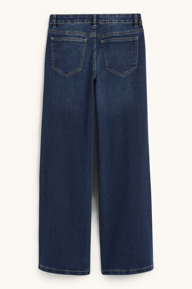 Children Girls - Wide leg jeans - denim-dark blue
